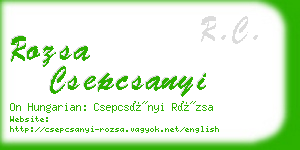 rozsa csepcsanyi business card